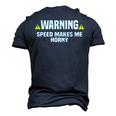 Warning Speed Makes Me Horny Awesome Mechanic Men's 3D T-Shirt Back Print Navy Blue