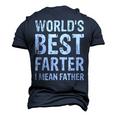 Worlds Best Farter I Mean Father Graphic Novelty Men's 3D T-Shirt Back Print Navy Blue