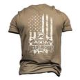 Aircraft Mechanic American Flag Skull And Ratchets Men's 3D T-Shirt Back Print Khaki