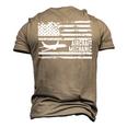 American Aircraft Mechanic United States Flag Men's 3D T-Shirt Back Print Khaki