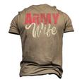 Army Wife Military Soldier Veterans Day Vintage Men's 3D T-Shirt Back Print Khaki
