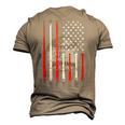 Baseball Usa Flag American Flag Vintage For Dad Fathers Day Men's 3D T-Shirt Back Print Khaki