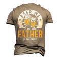 Beer Me Im The Father Of The Groom Son Wedding Party Dad Men's 3D T-Shirt Back Print Khaki
