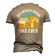 Best Bearded Dragon Dad Ever Pet Bearded Dragon Dad Men's 3D T-shirt Back Print Khaki