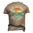 Best Beeping Dad Ever Fathers Day Metal Detecting Men's 3D T-shirt Back Print Khaki