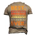 Best Dad Ever Binary Code Coder Developer Software Father Men's 3D T-shirt Back Print Khaki