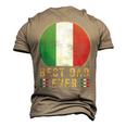 Best Dad Ever Italian Father Country Italy Flag Men's 3D T-shirt Back Print Khaki