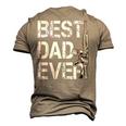 Best Dad Ever Pro Gun Fathers Day Men's 3D T-shirt Back Print Khaki
