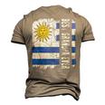 Best Uruguayan Grandpa Ever Uruguay Grandpa Fathers Day Men's 3D T-shirt Back Print Khaki
