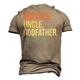 Brother Uncle Godfather Legend Fun Best Uncle Men's 3D T-Shirt Back Print Khaki