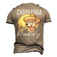 Chihuahua Daddy Dog Dad Father Men's 3D T-Shirt Back Print Khaki