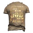 Christian I Took A Dna Test And God Is My Father Gospel Pray Men's 3D T-Shirt Back Print Khaki