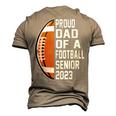 Class Of 2023 Graduate Proud Dad Of A Football 2023 Senior Men's 3D T-Shirt Back Print Khaki