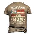 Coast Guard Mom American Flag Military Men's 3D T-Shirt Back Print Khaki