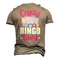 Crazy Bingo Lady Grandma Grandmother Granny Grandparents Day Men's 3D T-shirt Back Print Khaki