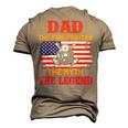 Dad The Firefighter The Myth The Legend American Flag Men's 3D T-shirt Back Print Khaki