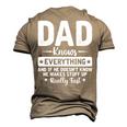 Dad Knows Everything Fathers Day New Name Is Daddy Men's 3D T-Shirt Back Print Khaki
