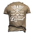 Dad The Man The Myth The Hockey Legend Fathers Day For Dad Men's 3D T-shirt Back Print Khaki
