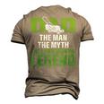 Dad The Man The Myth The Lawn Mowing Legend Caretaker Men's 3D T-shirt Back Print Khaki