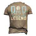 Dad The Man The Myth The Ping Pong Legend Player Sport Men's 3D T-shirt Back Print Khaki