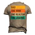 Dad The Man The Realtor The Legend Men's 3D T-shirt Back Print Khaki