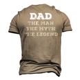 Dad The Myth The Legend Vintage Dad Legend Men's 3D T-shirt Back Print Khaki