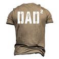 Dad Squared Daddy Of 2 Hilarious Fathers Day Men Men's 3D T-shirt Back Print Khaki