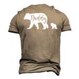 Daddy Bear With 1 One Cub Dad Father Papa Men's 3D T-Shirt Back Print Khaki