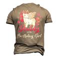 Daddy Of The Birthday Girl Father Unicorn Birthday Men's 3D T-Shirt Back Print Khaki