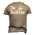 The Dock Father Captain Of The Boat Dad Fathers Day Men's 3D T-Shirt Back Print Khaki