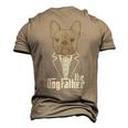 The Dogfather French Bulldog Dad Frenchie Papa Men's 3D T-Shirt Back Print Khaki
