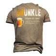 Drunkle Like A Normal Uncle Only Drunker Beer Men's 3D T-Shirt Back Print Khaki
