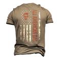Fathers Day All American Patriot Usa Dad 4Th Of July Men's 3D T-Shirt Back Print Khaki