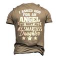 Fathers Day From Daughter For Dad Father Papa Daddy Men's 3D T-Shirt Back Print Khaki