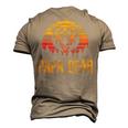Fathers Day Papa Grandpa Distressed Papa Bear Sunset Men's 3D T-Shirt Back Print Khaki
