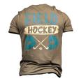 Field Hockey Dad Hockey Player Men's 3D T-Shirt Back Print Khaki