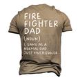 Firefighter Dad Definition Men's 3D T-Shirt Back Print Khaki