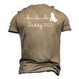First Time Father For Men New Dad Expecting Daddy 2023 Men's 3D T-Shirt Back Print Khaki