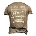 First Time Great Grandpa Est 2019 Future Grandfather Men's 3D T-Shirt Back Print Khaki