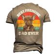 Frenchie Dad French Bulldog Lover Owner Fathers Day Men's 3D T-shirt Back Print Khaki