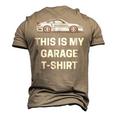 This Is My Garage Car Guy Racing Mechanic Men's 3D T-Shirt Back Print Khaki