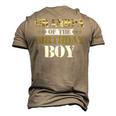 Grandpa Of The Birthday Boy Papa Camo Green Army Party Men's 3D T-Shirt Back Print Khaki