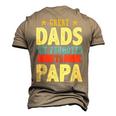 Great Dads Promoted To Papa Dad Daddy Father Stepdad Poppa Men's 3D T-Shirt Back Print Khaki