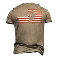 Hockey American Flag 4Th Of July Patriotic Usa Dad Men Son Men's 3D T-Shirt Back Print Khaki