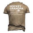 Hockey Grandpa Definition Best Grandpa Ever Men's 3D T-shirt Back Print Khaki