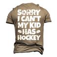 Hockey Mom Hockey Dad Sorry I Cant My Kid Has Hockey Grunge Men's 3D T-Shirt Back Print Khaki
