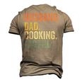 Husband Dad Cooking Legend Cook Chef Father Vintage Men's 3D T-Shirt Back Print Khaki