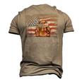 Irish Setter Best Dog Mom Ever Retro Usa American Flag Men's 3D T-shirt Back Print Khaki