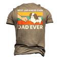 Japanese Spaniel Dog Owner Dad Best Japanese Chin Dad Ever Men's 3D T-shirt Back Print Khaki