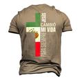 Jesus Christian Spanish Dad Fathers Day Mexican Flag Men's 3D T-Shirt Back Print Khaki